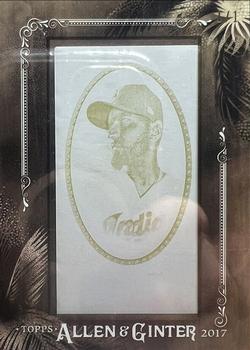 2017 Topps Allen & Ginter - Mini Framed Printing Plates Yellow #325 Danny Salazar Front