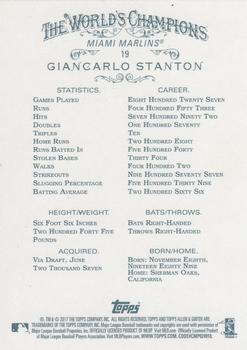 2017 Topps Allen & Ginter - Foil #19 Giancarlo Stanton Back