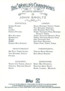 2017 Topps Allen & Ginter - Foil #23 John Smoltz Back