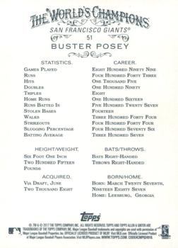 2017 Topps Allen & Ginter - Foil #51 Buster Posey Back