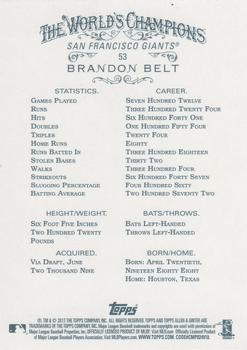 2017 Topps Allen & Ginter - Foil #53 Brandon Belt Back