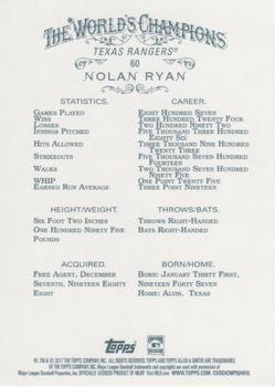 2017 Topps Allen & Ginter - Foil #60 Nolan Ryan Back