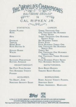 2017 Topps Allen & Ginter - Foil #74 Cal Ripken Jr. Back