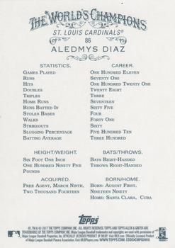2017 Topps Allen & Ginter - Foil #86 Aledmys Diaz Back