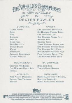 2017 Topps Allen & Ginter - Foil #104 Dexter Fowler Back