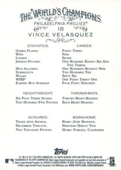 2017 Topps Allen & Ginter - Foil #120 Vince Velasquez Back