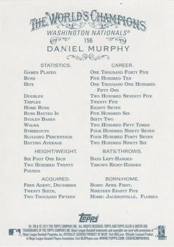 2017 Topps Allen & Ginter - Foil #156 Daniel Murphy Back