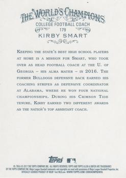 2017 Topps Allen & Ginter - Foil #179 Kirby Smart Back