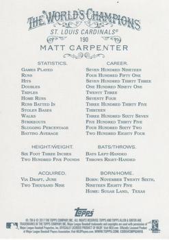 2017 Topps Allen & Ginter - Foil #190 Matt Carpenter Back