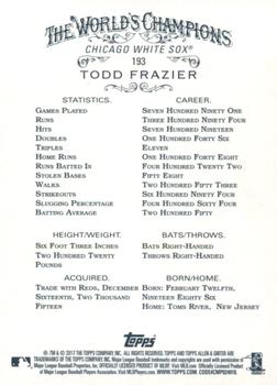 2017 Topps Allen & Ginter - Foil #193 Todd Frazier Back