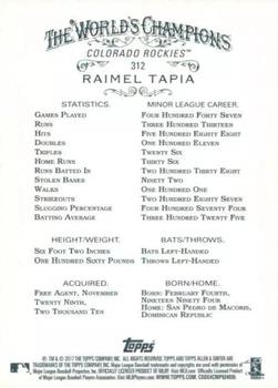 2017 Topps Allen & Ginter - Foil #312 Raimel Tapia Back