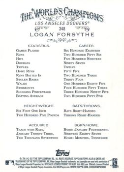 2017 Topps Allen & Ginter - Foil #348 Logan Forsythe Back