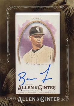 2017 Topps Allen & Ginter - Mini Framed Baseball Autographs #MA-RL Reynaldo Lopez Front