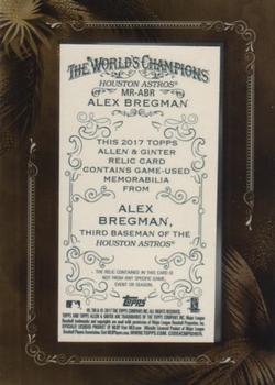 2017 Topps Allen & Ginter - Framed Mini Relics #MR-ABR Alex Bregman Back