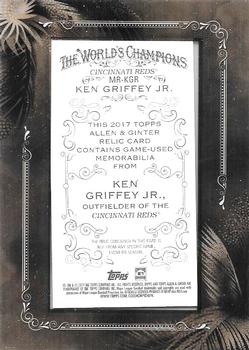 2017 Topps Allen & Ginter - Framed Mini Relics #MR-KGR Ken Griffey Jr. Back