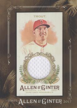 2017 Topps Allen & Ginter - Framed Mini Relics #MR-MTR Mike Trout Front