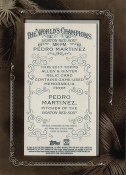 2017 Topps Allen & Ginter - Framed Mini Relics #MR-PM Pedro Martinez Back