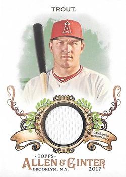 2017 Topps Allen & Ginter - Full-Size Design B Relics #FSRB-MTR Mike Trout Front