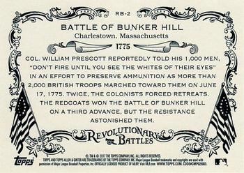 2017 Topps Allen & Ginter - Revolutionary Battles #RB-2 Battle of Bunker Hill Back