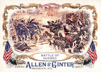2017 Topps Allen & Ginter - Revolutionary Battles #RB-3 Battle of Quebec Front