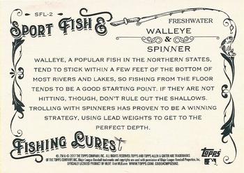 2017 Topps Allen & Ginter - Sport Fish & Fishing Lures #SFL-2 Walleye Back