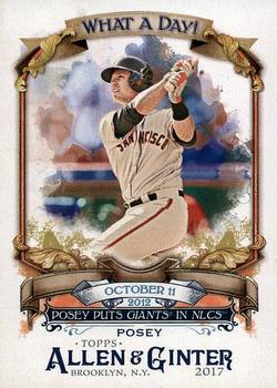 2017 Topps Allen & Ginter - What a Day! #WAD-2 Buster Posey Front
