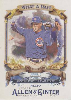 2017 Topps Allen & Ginter - What a Day! #WAD-5 Anthony Rizzo Front