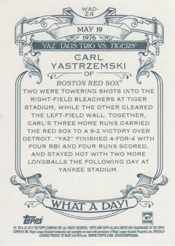 2017 Topps Allen & Ginter - What a Day! #WAD-24 Carl Yastrzemski Back