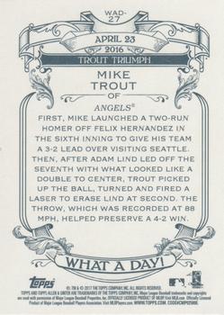 2017 Topps Allen & Ginter - What a Day! #WAD-27 Mike Trout Back