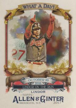 2017 Topps Allen & Ginter - What a Day! #WAD-42 Francisco Lindor Front
