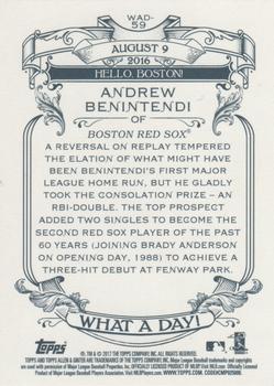 2017 Topps Allen & Ginter - What a Day! #WAD-59 Andrew Benintendi Back