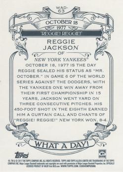 2017 Topps Allen & Ginter - What a Day! #WAD-63 Reggie Jackson Back