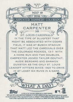 2017 Topps Allen & Ginter - What a Day! #WAD-71 Matt Carpenter Back