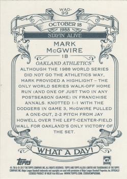 2017 Topps Allen & Ginter - What a Day! #WAD-99 Mark McGwire Back