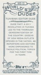 2017 Topps Allen & Ginter - Mini World’s Dudes #WD-13 Tunisian Editor Dude Back