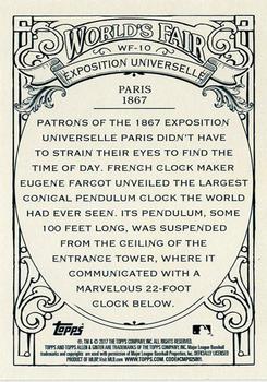2017 Topps Allen & Ginter - World’s Fair #WF-10 Conical Pendulum Clock - Exposition Universelle Back