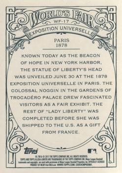 2017 Topps Allen & Ginter - World’s Fair #WF-17 Statue of Liberty - Exposition Universelle Back