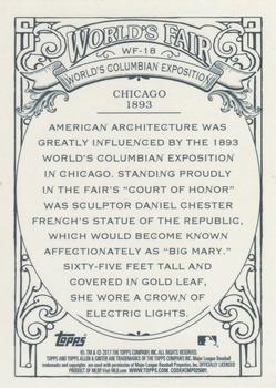 2017 Topps Allen & Ginter - World’s Fair #WF-18 Statue of the Republic - World's Columbian Exposition Back