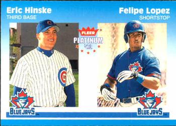 2002 Fleer Platinum #285 Eric Hinske / Felipe Lopez Front
