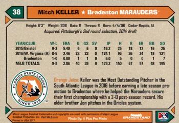 2017 Grandstand Florida State League Top Prospects #NNO Mitch Keller Back