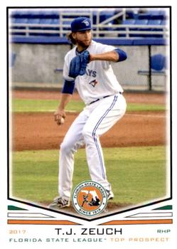 2017 Grandstand Florida State League Top Prospects #NNO T.J. Zeuch Front