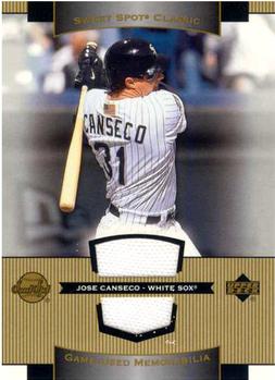 2003 Upper Deck Sweet Spot Classic - Game Jersey #SJ-JC Jose Canseco Front