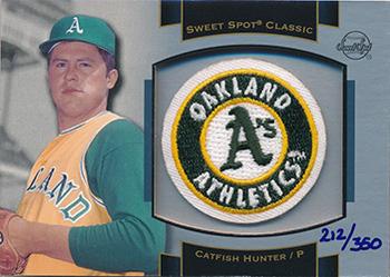 2003 Upper Deck Sweet Spot Classic - Patch Cards #P-CH1 Catfish Hunter Front