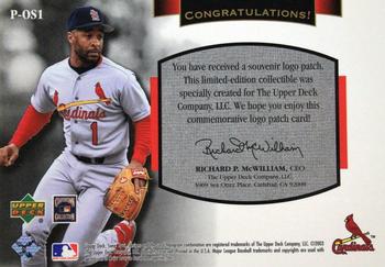 2003 Upper Deck Sweet Spot Classic - Patch Cards #P-OS1 Ozzie Smith Back
