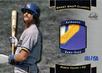 2003 Upper Deck Sweet Spot Classic - Patch Cards #P-RY2 Robin Yount Front