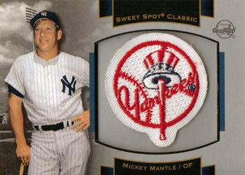 2003 Upper Deck Sweet Spot Classic - Patch Cards #P-MM1 Mickey Mantle Front