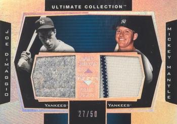 2003 Upper Deck Ultimate Collection - Dual Jersey #DJ-DM Joe DiMaggio / Mickey Mantle Front