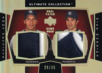 2003 Upper Deck Ultimate Collection - Dual Patch Gold #DP-AM Andy Pettitte / Mike Mussina Front