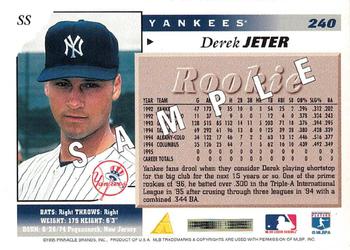 1996 Score - Samples #240 Derek Jeter Back