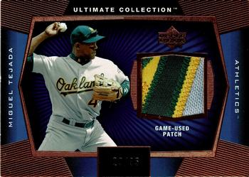 2003 Upper Deck Ultimate Collection - Game Patch Copper #P-MT Miguel Tejada Front